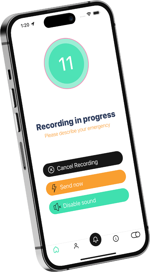 iAlert Plus app - Distress signal Distress signal